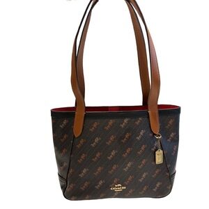 COACH 27 Women's Horse and Carriage Tote Bag - Black Brown C-4060 excellent!